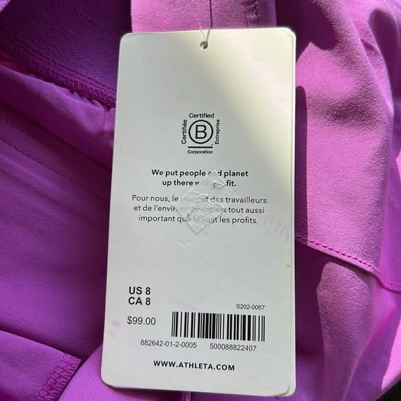 Athleta Vienna Slim Pant Jazzy Purple Lightweight Pockets Stretch Travel 8 NEW - Picture 11 of 15